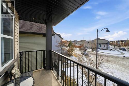 Bonus room deck - 65 Elgin Meadows Circle Se, Calgary, AB - Outdoor With Exterior