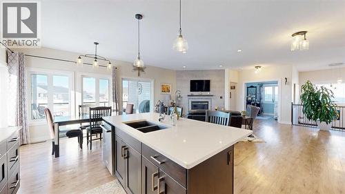 4020 Monarch Way, Stettler, AB - Indoor Photo Showing Kitchen With Double Sink With Upgraded Kitchen
