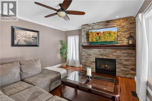 2264 Britannia Road, Burlington, ON - Indoor Photo Showing Living Room With Fireplace