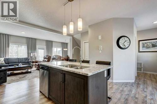 444 Legacy Point Se, Calgary, AB - Indoor Photo Showing Kitchen With Double Sink