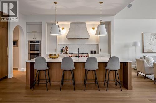 Quartz Kitchen Island and White Oak Shaker Cabinetry - 2920 Toronto Crescent Nw, Calgary, AB - Indoor