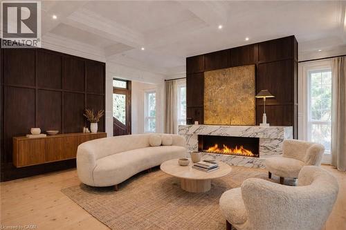 Virtual Rendering - 106 Appleby Place, Burlington, ON - Indoor Photo Showing Living Room With Fireplace