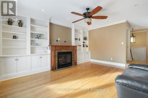 41 Bramblegrove Crescent, Ottawa, ON - Indoor Photo Showing Living Room With Fireplace