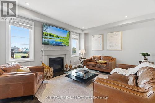 28 Celano Drive, Hamilton, ON - Indoor Photo Showing Living Room With Fireplace