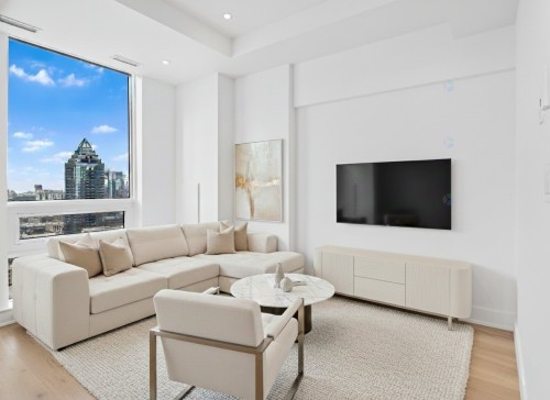 Salon - 2204-1180 Rue De Bleury, Montréal (Ville-Marie), QC - Indoor Photo Showing Living Room