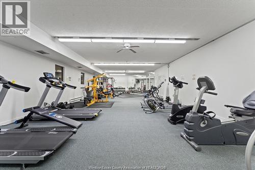 9099 Riverside Drive East Unit# E1017, Windsor, ON - Indoor Photo Showing Gym Room