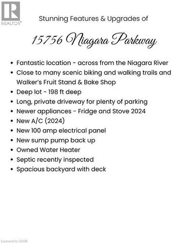 15756 Niagara Parkway, Niagara-On-The-Lake, ON - Other