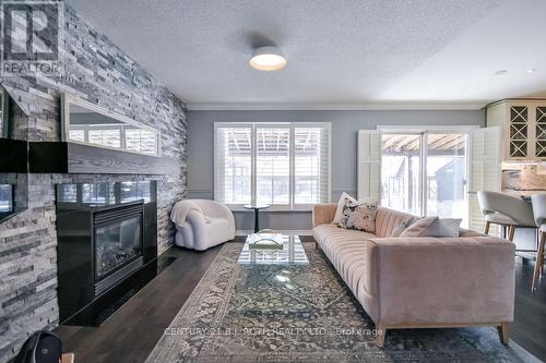 5 Claire Drive, Barrie, ON - Indoor Photo Showing Living Room With Fireplace
