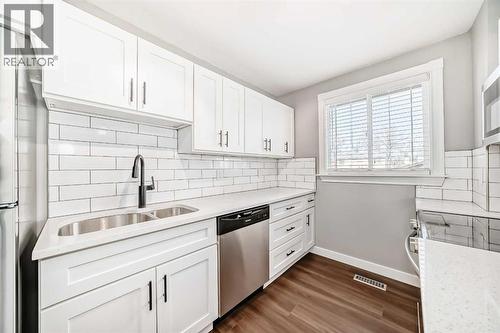 3613 28A Avenue Se, Calgary, AB - Indoor Photo Showing Kitchen With Double Sink With Upgraded Kitchen