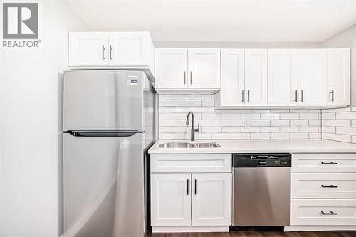 3613 28A Avenue Se, Calgary, AB - Indoor Photo Showing Kitchen With Double Sink