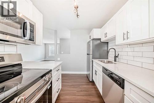 3613 28A Avenue Se, Calgary, AB - Indoor Photo Showing Kitchen With Double Sink With Upgraded Kitchen