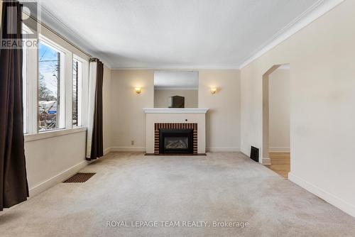 242 Fairmont Avenue, Ottawa, ON - Indoor Photo Showing Living Room With Fireplace