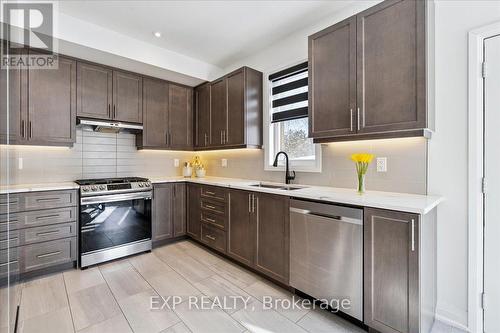 Large Kitchen - 29 Briar Court, Halton Hills, ON - Indoor Photo Showing Kitchen With Stainless Steel Kitchen With Double Sink With Upgraded Kitchen