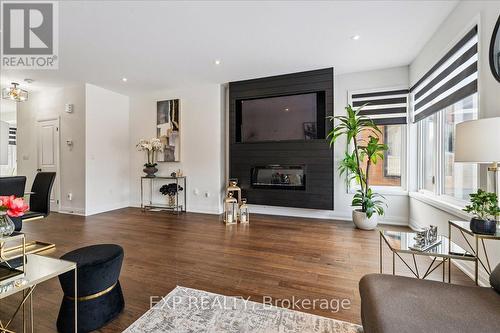 Custom Fireplace Feature Wall - 29 Briar Court, Halton Hills, ON - Indoor Photo Showing Living Room