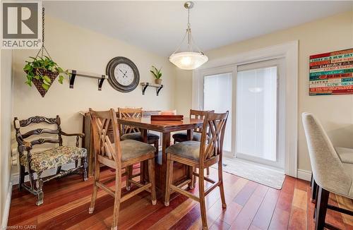 Dining space featuring hardwood / wood-style floors - 1170 Union Street, Kitchener, ON - Indoor Photo Showing Dining Room