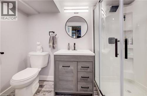 Full bathroom featuring a shower stall and vanity - 1170 Union Street, Kitchener, ON - Indoor Photo Showing Bathroom