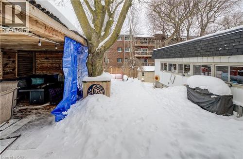 View of snowy yard - 1170 Union Street, Kitchener, ON - Outdoor