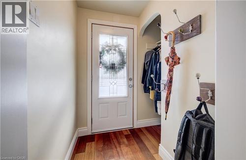 Doorway with baseboards and hardwood / wood-style floors - 1170 Union Street, Kitchener, ON - Indoor