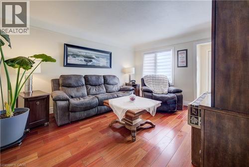 Living area with wood-type flooring - 1170 Union Street, Kitchener, ON - Indoor Photo Showing Living Room