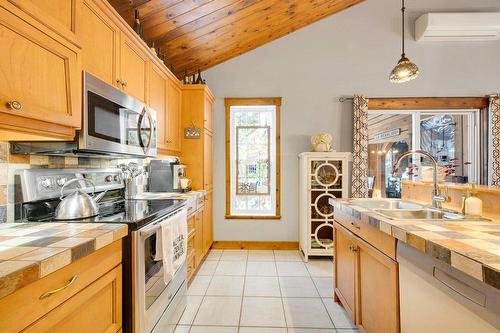 Cuisine - 111 Ch. De La Forge O., Saint-Adolphe-D'Howard, QC - Indoor Photo Showing Kitchen With Double Sink