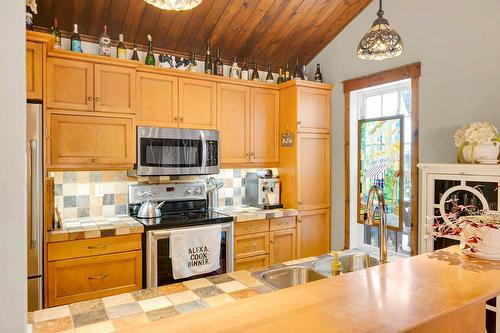 Cuisine - 111 Ch. De La Forge O., Saint-Adolphe-D'Howard, QC - Indoor Photo Showing Kitchen With Double Sink