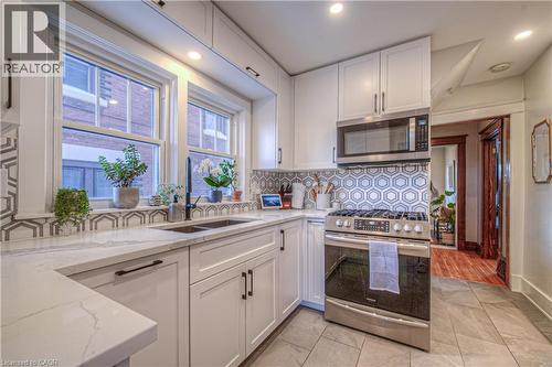 31 Stirling Avenue N, Kitchener, ON - Indoor Photo Showing Kitchen With Double Sink
