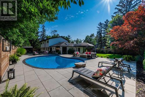 169 Oakes Drive, Mississauga, ON - Outdoor With In Ground Pool With Deck Patio Veranda With Backyard