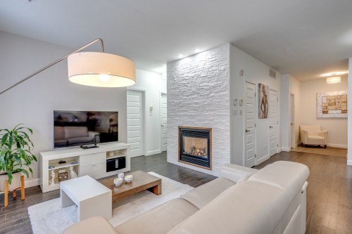 Salon - 310-1450 Av. De Rochechouart, Saint-Jérôme, QC - Indoor Photo Showing Living Room With Fireplace