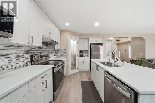 131 San Fernando Crescent Ne, Calgary, AB - Indoor Photo Showing Kitchen With Stainless Steel Kitchen With Double Sink With Upgraded Kitchen