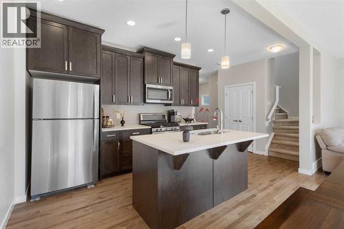 33 Walcrest Way Se, Calgary, AB - Indoor Photo Showing Kitchen With Stainless Steel Kitchen With Upgraded Kitchen
