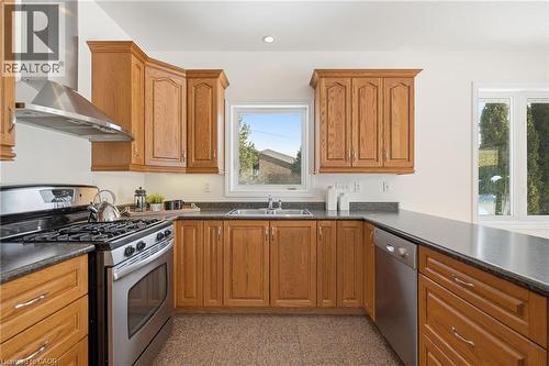 593 Rymal Road W, Hamilton, ON - Indoor Photo Showing Kitchen With Double Sink