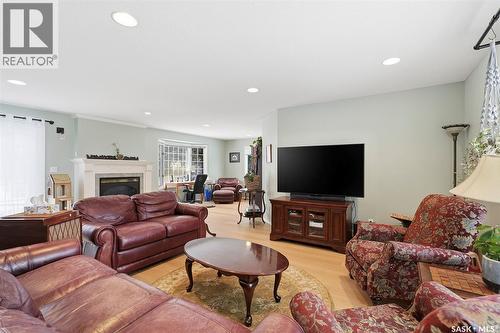 200 1St Avenue, Marcelin, SK - Indoor Photo Showing Living Room With Fireplace