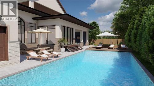 126 Mcgregor Crescent, Ancaster, ON - Outdoor With In Ground Pool With Deck Patio Veranda