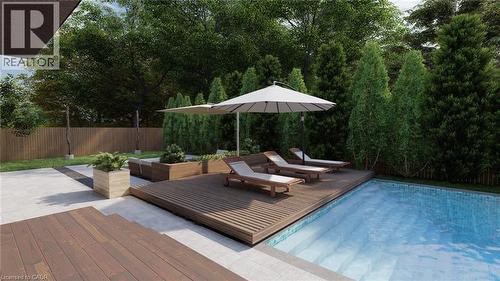 126 Mcgregor Crescent, Ancaster, ON - Outdoor With In Ground Pool With Backyard