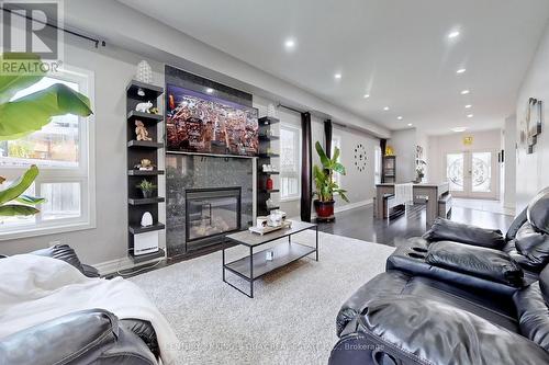 1418 Livesey Drive, Oshawa, ON - Indoor Photo Showing Living Room With Fireplace