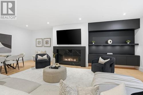 2054 Vickery Drive, Oakville, ON - Indoor Photo Showing Living Room With Fireplace