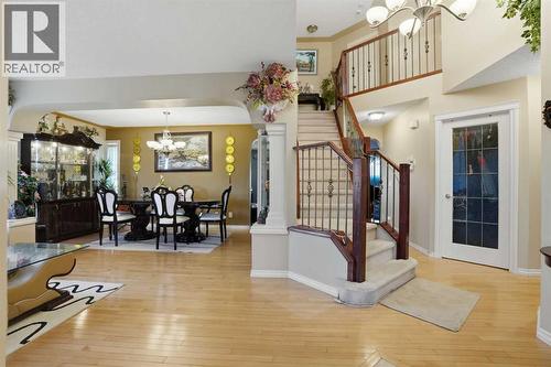 Open plan living room and dining room - 197 West Creek Boulevard, Chestermere, AB - Indoor