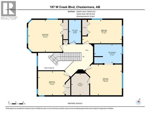 Upper floorplan - 197 West Creek Boulevard, Chestermere, AB - Other