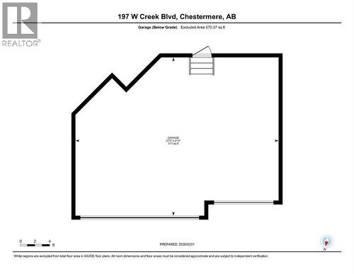 Garage floorplan - 197 West Creek Boulevard, Chestermere, AB - Other