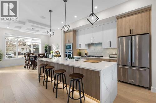 2520 Cochrane Road Nw, Calgary, AB - Indoor Photo Showing Kitchen With Stainless Steel Kitchen With Upgraded Kitchen