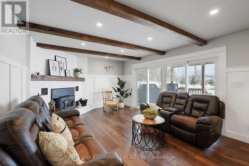 192 Concession 14 E, Hamilton, ON - Indoor Photo Showing Living Room With Fireplace