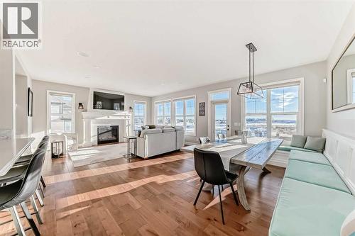 35 Mahogany Crescent Se, Calgary, AB - Indoor Photo Showing Other Room With Fireplace