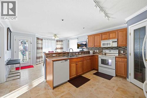 311 Saddlecreek Point Ne, Calgary, AB - Indoor Photo Showing Kitchen With Double Sink