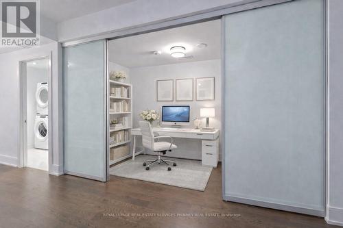 VIRTUALLY STAGED - 214 - 155 Merchants' Wharf, Toronto, ON - Indoor Photo Showing Office