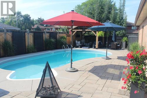 565 Harmony Avenue, Burlington, ON - Outdoor With In Ground Pool With Deck Patio Veranda With Backyard