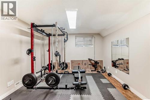 668 Scimitar Bay Nw, Calgary, AB - Indoor Photo Showing Gym Room