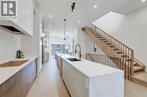 5020 21A Street Sw, Calgary, AB - Indoor Photo Showing Kitchen With Upgraded Kitchen