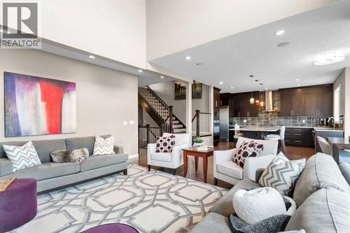173 Sage Meadows Circle Nw, Calgary, AB - Indoor Photo Showing Living Room
