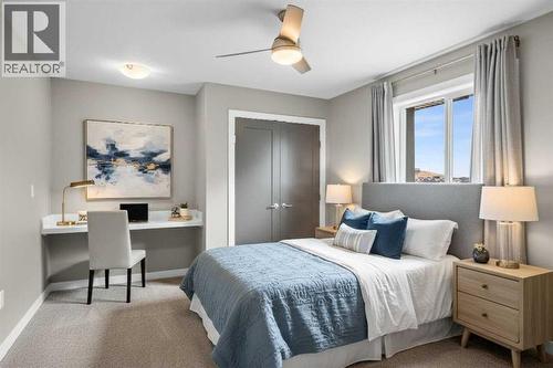 Virtually Staged Bedroom - 173 Sage Meadows Circle Nw, Calgary, AB - Indoor Photo Showing Bedroom