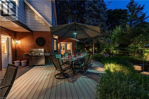 Deck featuring outdoor dining space and an outdoor kitchen - 166 Maple Grove Drive, Oakville, ON - Outdoor With Deck Patio Veranda With Exterior
